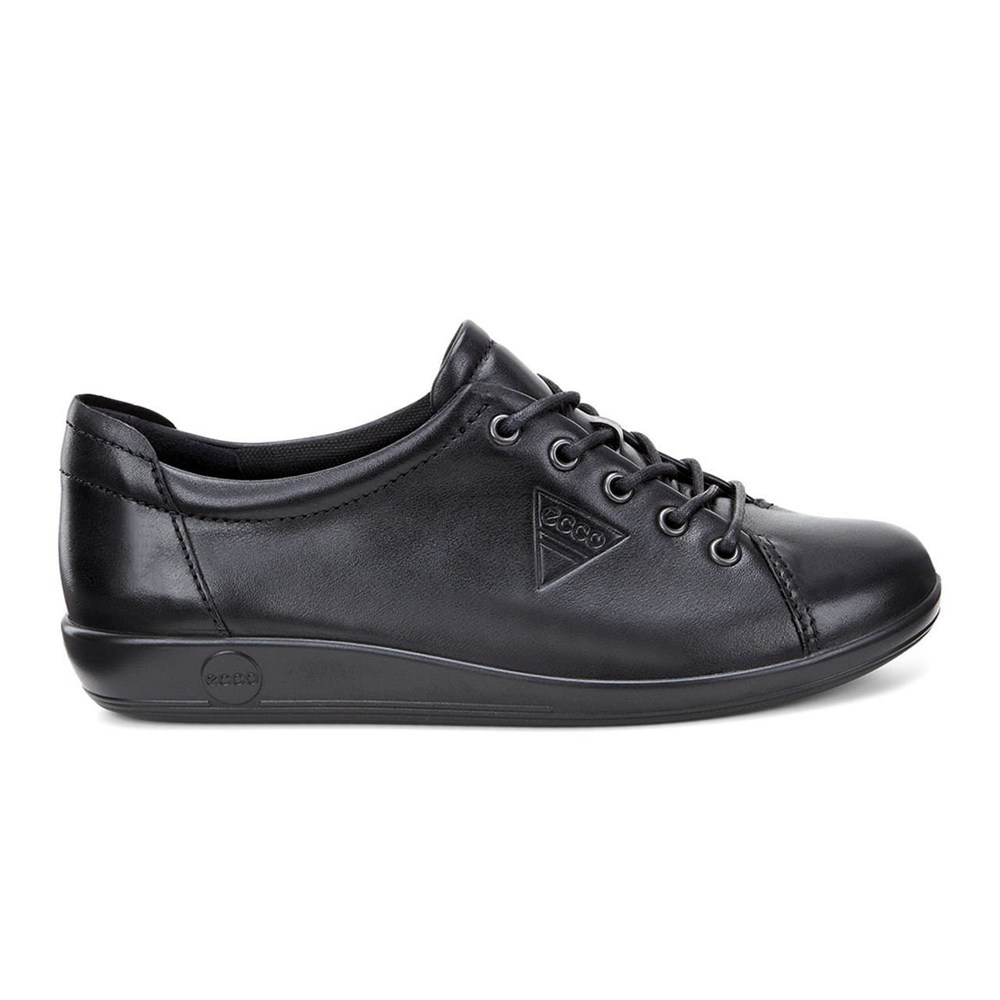 Tenis Mujer - ECCO Soft 2.0 Tie - Negros - VMH513807